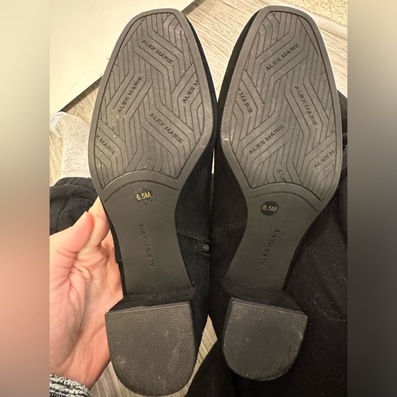 Alex Marie Prizelle Tall Shaft Suede Boots, size 6.5, black - Picture 6 of 7